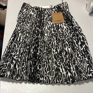 Burberry Zebra Print A-Line Skirt